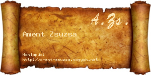 Ament Zsuzsa névjegykártya